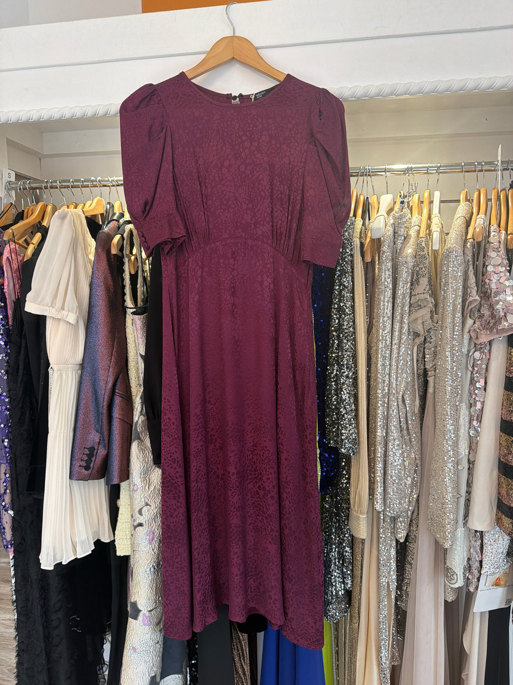Nobody’s Child Plum Midi Dress