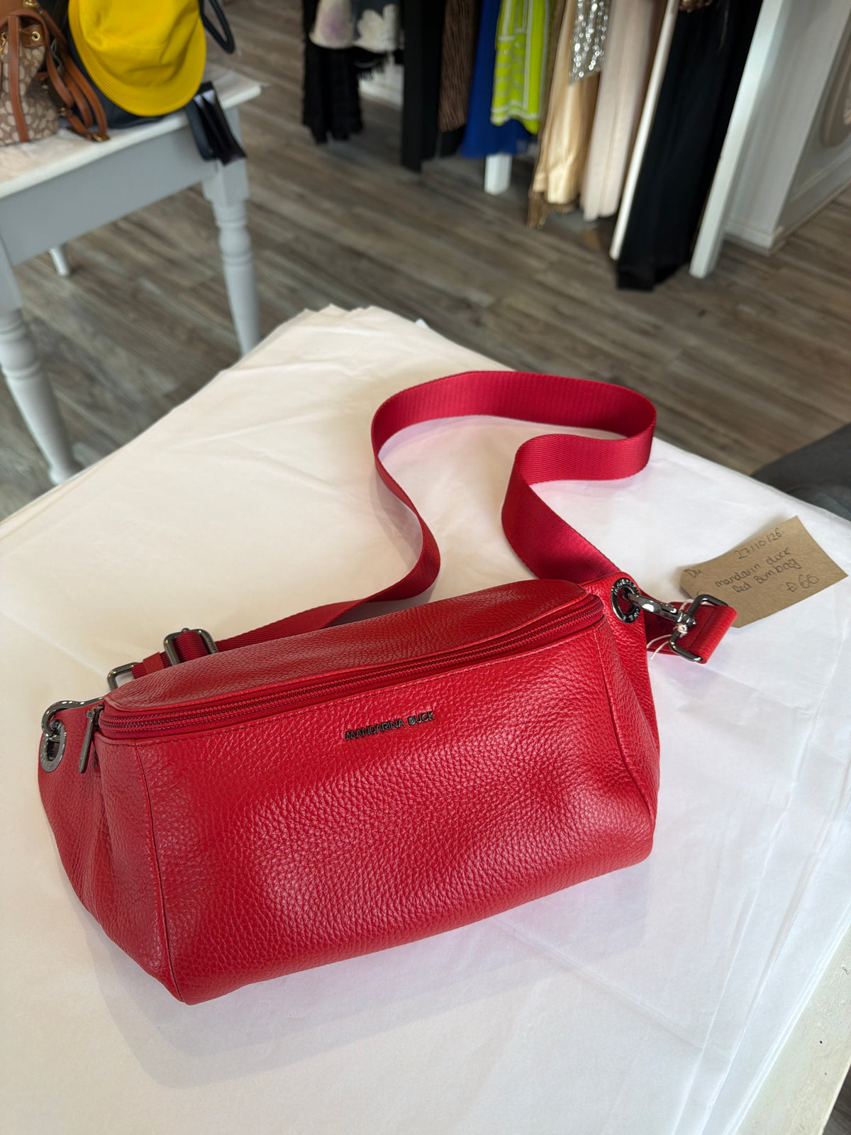 Mandarina Duck Red Bum Bag