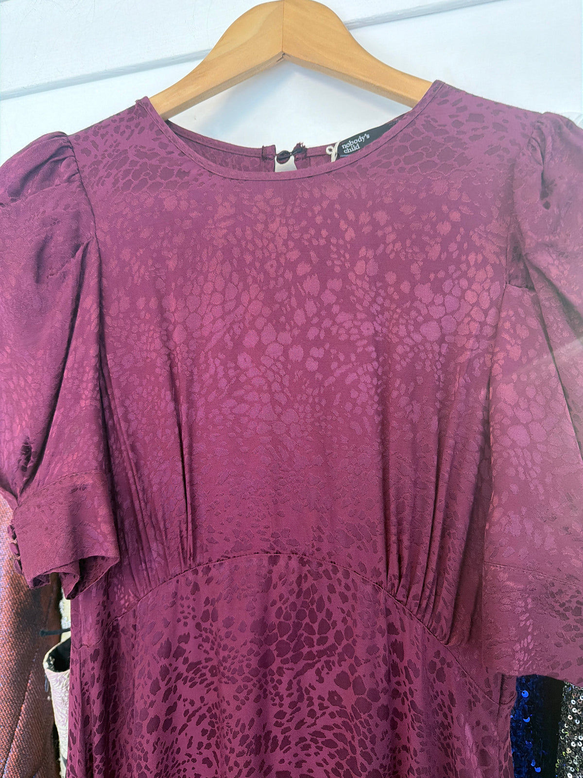Nobody’s Child Plum Midi Dress
