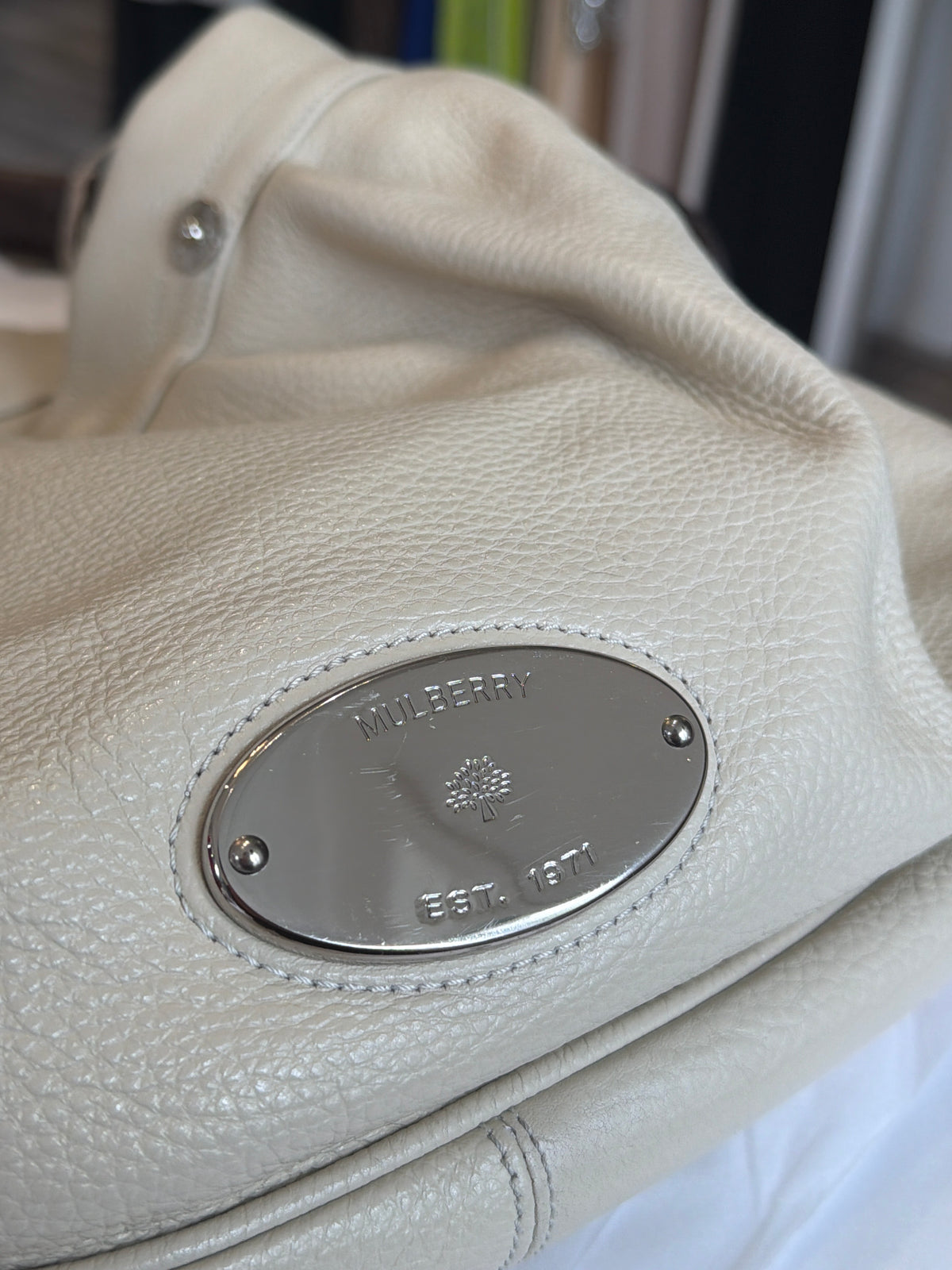 Mulberry Cream/Tan oversized Mitsubishi Handbag