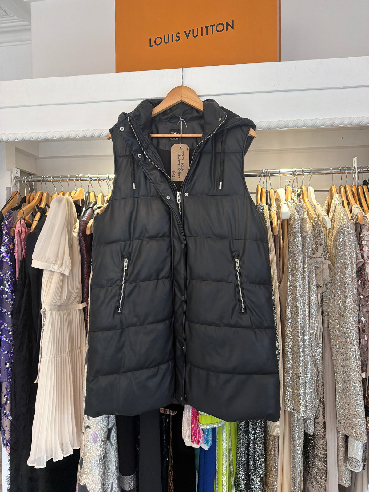Zara Faux Leather Gilet