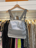 Mandarina Duck Silver Leather Backpack