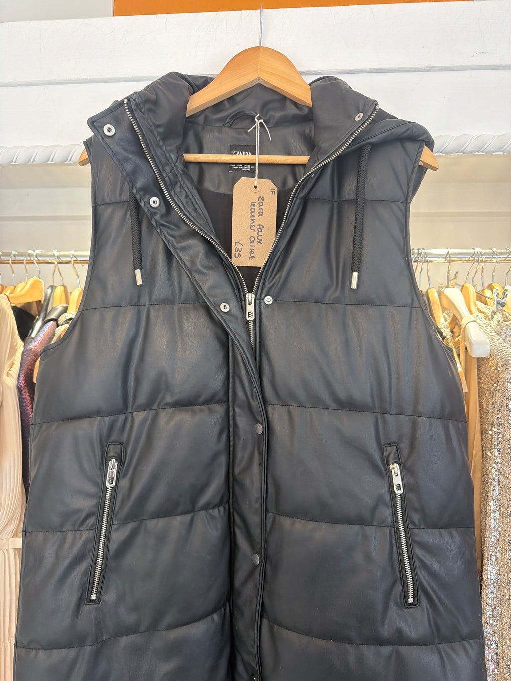 Zara Faux Leather Gilet