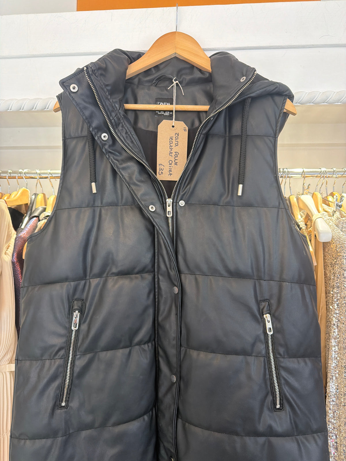 Zara Faux Leather Gilet