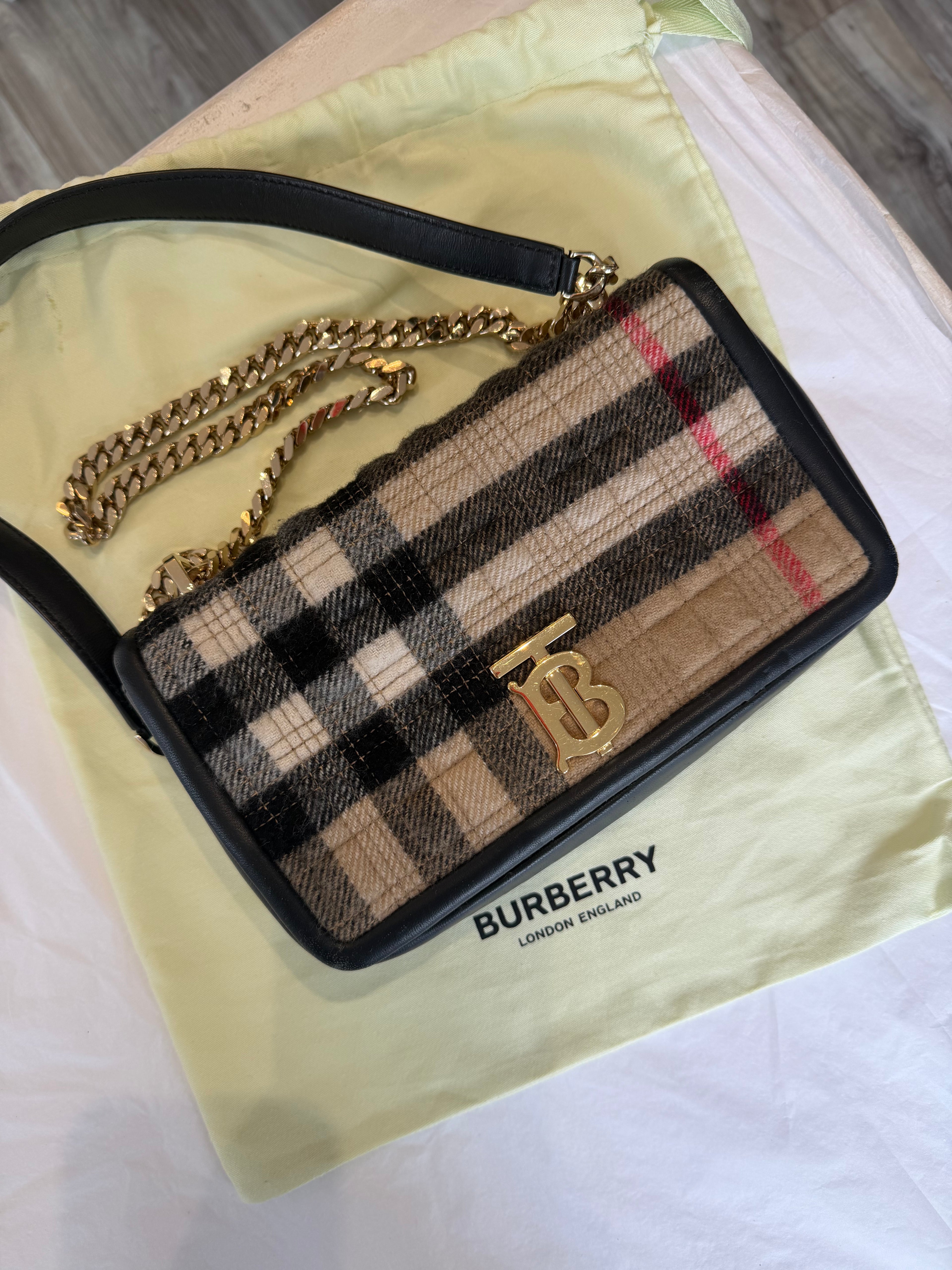 Burberry Cashmere Lola Mini Handbag
