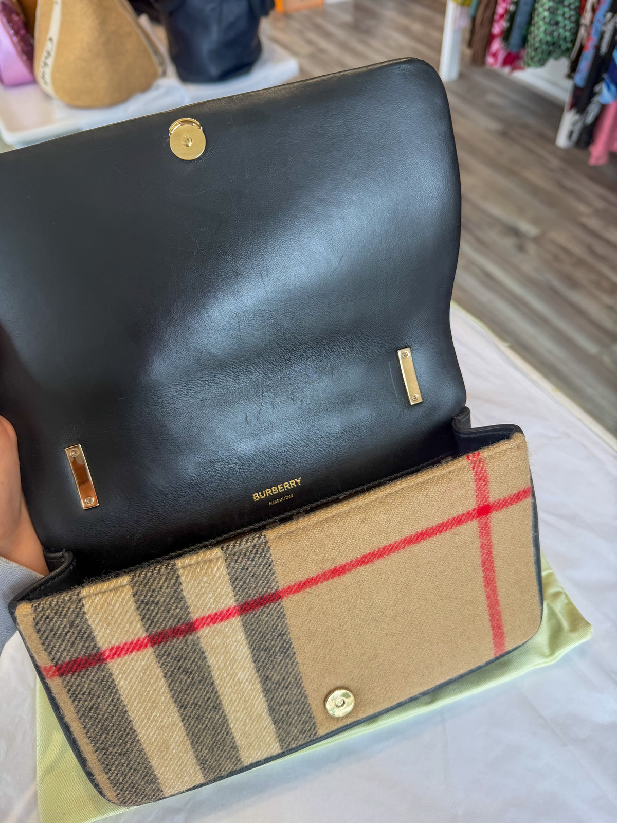 Burberry Cashmere Lola Mini Handbag
