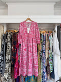 Inoa Pink Pattern Maxi Dress