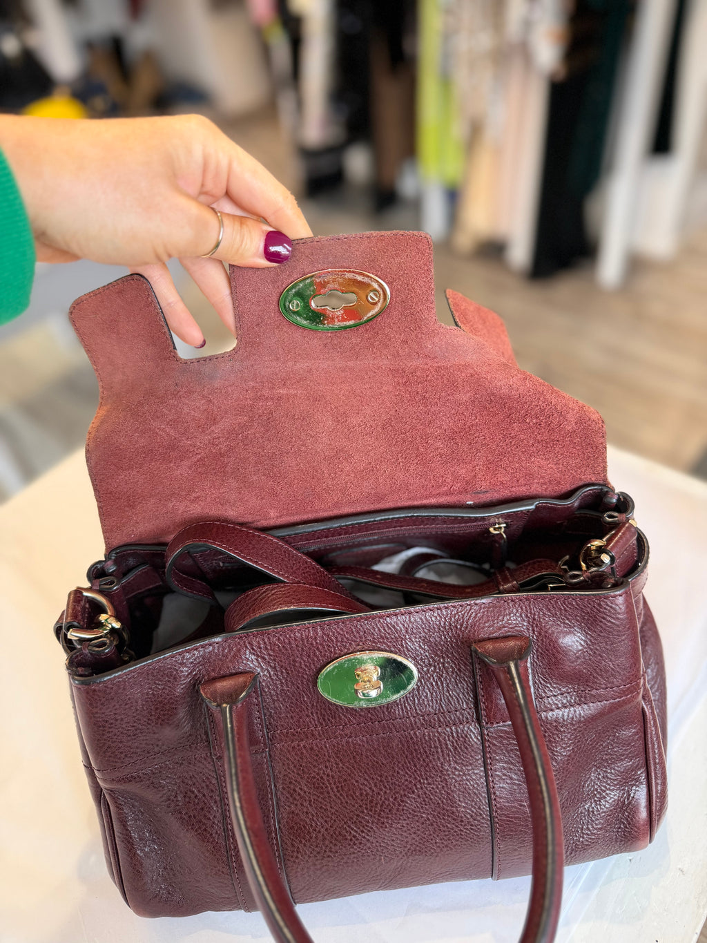 Mulberry Bayswater Small in Oxblood