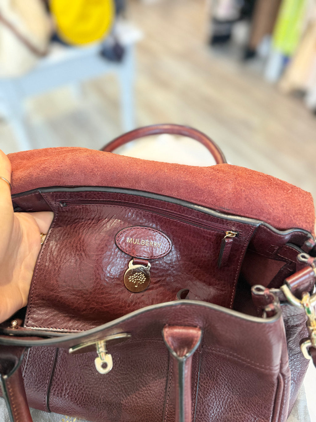 Mulberry Bayswater Small in Oxblood